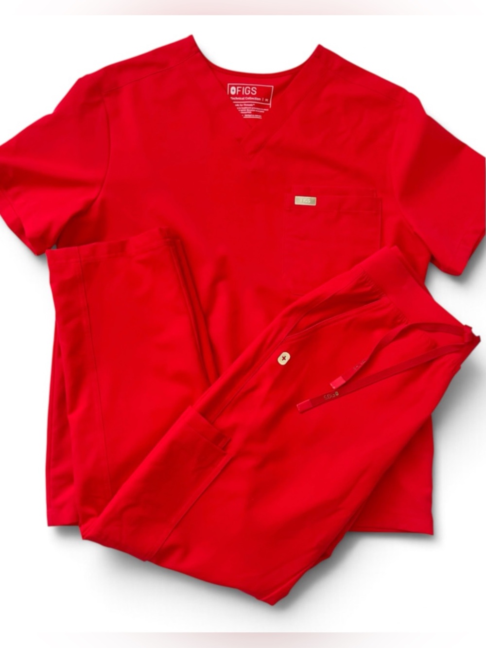 Figs mens red scrub set lunar new year limited edition medium